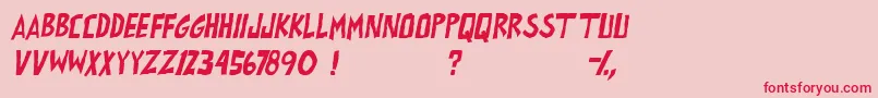 AllExesMustDiePgIt Font – Red Fonts on Pink Background