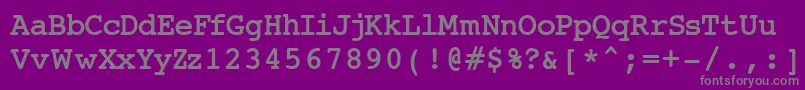 フォントJackinput – 紫の背景に灰色の文字