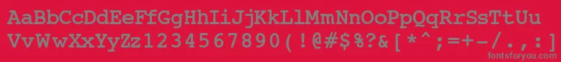 フォントJackinput – 赤い背景に灰色の文字