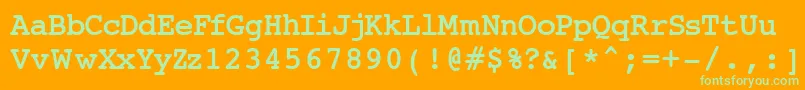 Jackinput Font – Green Fonts on Orange Background