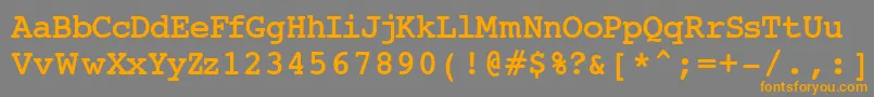 Шрифт Jackinput – оранжевые шрифты на сером фоне