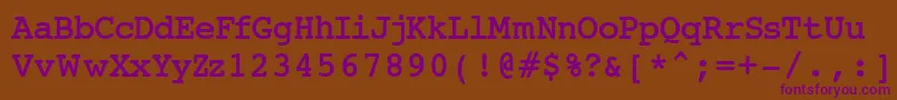 Шрифт Jackinput – фиолетовые шрифты на коричневом фоне