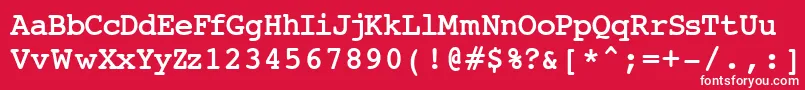 Jackinput Font – White Fonts on Red Background