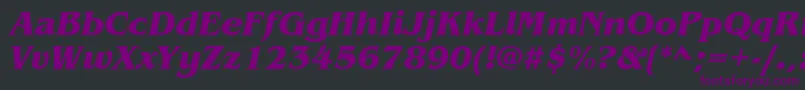 ItcBenguiatBoldItalic Font – Purple Fonts on Black Background