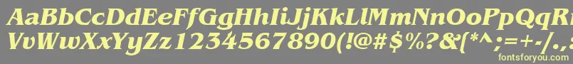 ItcBenguiatBoldItalic Font – Yellow Fonts on Gray Background