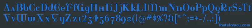 Katrina Font – Blue Fonts on Black Background