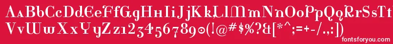 Katrina Font – White Fonts on Red Background