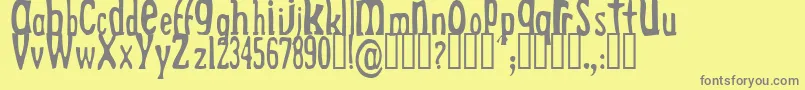 DrekLight Font – Gray Fonts on Yellow Background
