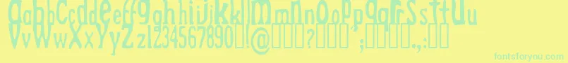 DrekLight Font – Green Fonts on Yellow Background