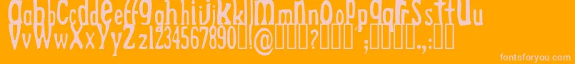 DrekLight Font – Pink Fonts on Orange Background