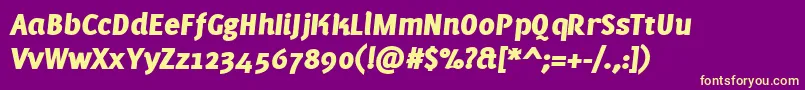 PfmuseBlackitalic Font – Yellow Fonts on Purple Background