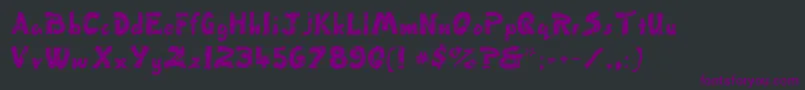 フォントFingerpaint – 黒い背景に紫のフォント