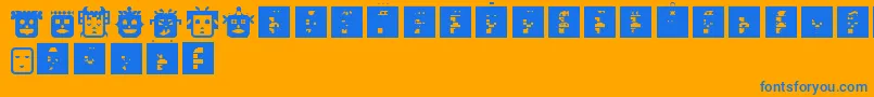 PeopleDiverse Font – Blue Fonts on Orange Background