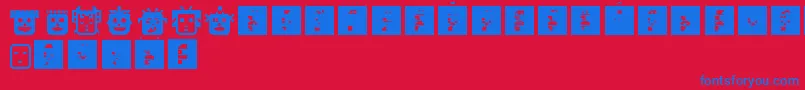 PeopleDiverse Font – Blue Fonts on Red Background