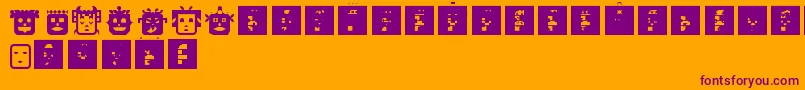 PeopleDiverse Font – Purple Fonts on Orange Background
