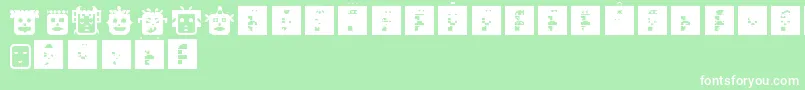 フォントPeopleDiverse – 緑の背景に白い文字