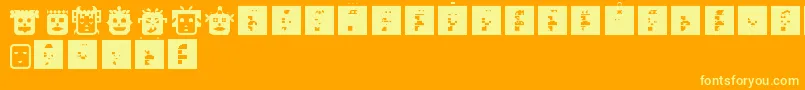 PeopleDiverse Font – Yellow Fonts on Orange Background