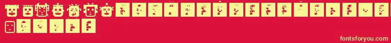 PeopleDiverse Font – Yellow Fonts on Red Background