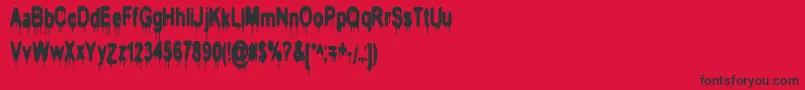 HeadInjuries Font – Black Fonts on Red Background