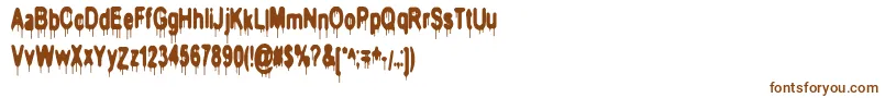 Шрифт HeadInjuries – коричневые шрифты на белом фоне
