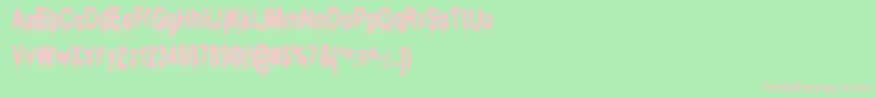 HeadInjuries Font – Pink Fonts on Green Background