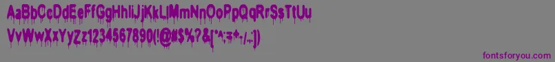 Шрифт HeadInjuries – фиолетовые шрифты на сером фоне