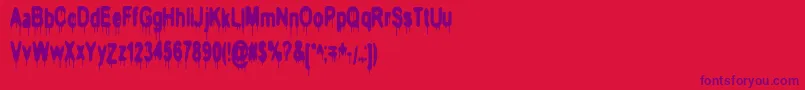 HeadInjuries Font – Purple Fonts on Red Background