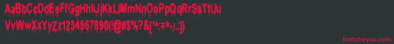 HeadInjuries Font – Red Fonts on Black Background