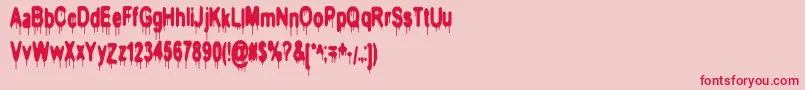 HeadInjuries Font – Red Fonts on Pink Background