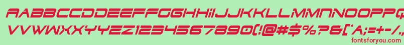 Dodger3condital Font – Red Fonts on Green Background