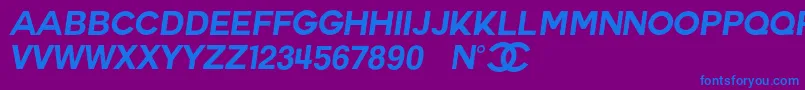 CoutureBldit Font – Blue Fonts on Purple Background