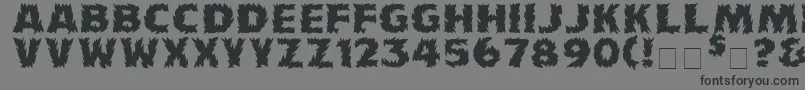 Firecat Font – Black Fonts on Gray Background