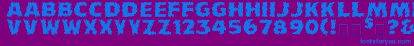 Firecat Font – Blue Fonts on Purple Background