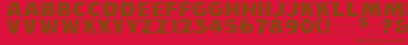 Firecat Font – Brown Fonts on Red Background