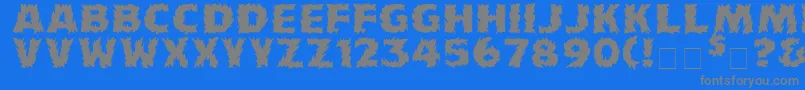 Firecat Font – Gray Fonts on Blue Background