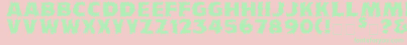 Firecat Font – Green Fonts on Pink Background