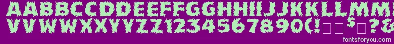 Firecat Font – Green Fonts on Purple Background