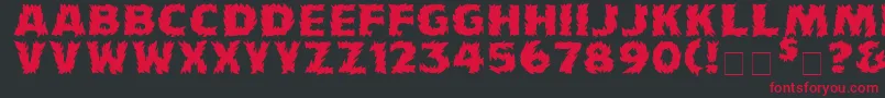 Firecat Font – Red Fonts on Black Background