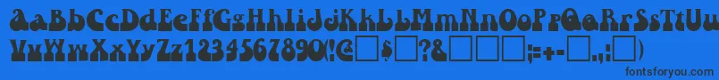 RaindroptoosskBold Font – Black Fonts on Blue Background