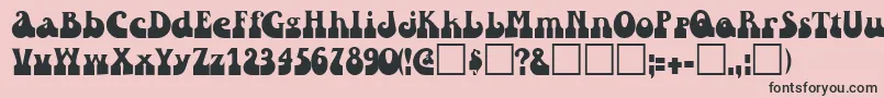 フォントRaindroptoosskBold – ピンクの背景に黒い文字