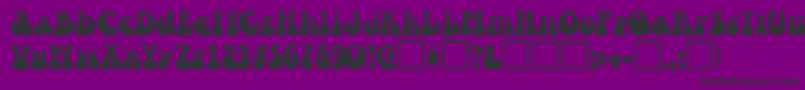 RaindroptoosskBold Font – Black Fonts on Purple Background