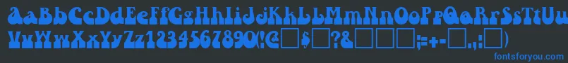 RaindroptoosskBold Font – Blue Fonts on Black Background