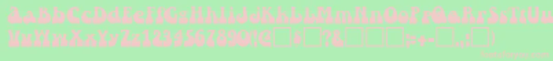 RaindroptoosskBold Font – Pink Fonts on Green Background