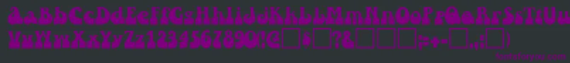 Шрифт RaindroptoosskBold – фиолетовые шрифты на чёрном фоне