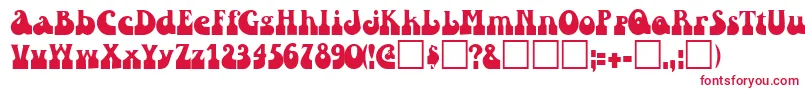 RaindroptoosskBold Font – Red Fonts on White Background