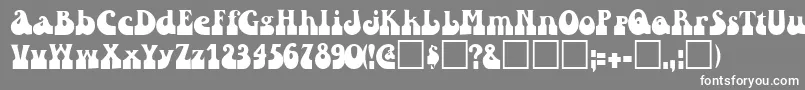 フォントRaindroptoosskBold – 灰色の背景に白い文字