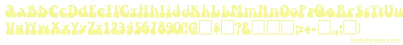 RaindroptoosskBold Font – Yellow Fonts on White Background