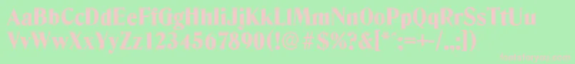 Lisätietoja DenverserialHeavyRegular-fontista DenverserialHeavyRegular-fontti – vaaleanpunaiset fontit vihreällä taustalla