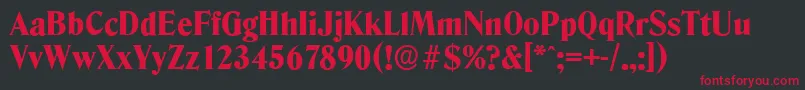 DenverserialHeavyRegular Font – Red Fonts on Black Background