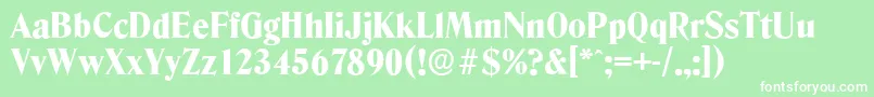 DenverserialHeavyRegular Font – White Fonts on Green Background